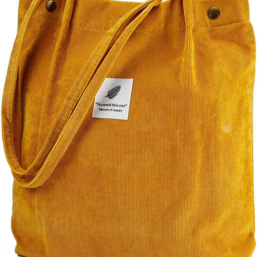 Corduroy Tote Bag Cute Tote Bags For Women Shoulder Bag With Inner Pocket For Wo